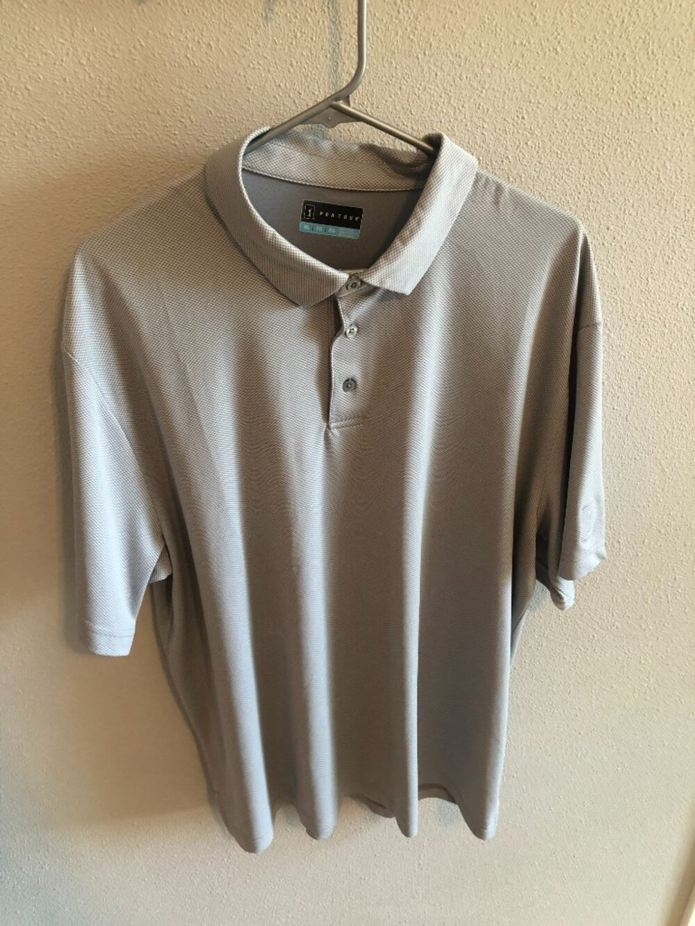 Men's PGA Tour Gray Golf Polo